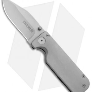 Civilware Clipper Frame Lock Knife Titanium (3" Satin)