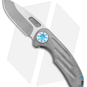 Curtiss Custom Knives F3 Medium Frame Lock Knife Ti/Blue (3.25" Two Tone)