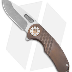 Curtiss Custom Knives F3 Medium Frame Lock Knife Ti/Bronze (3.25" Two Tone)