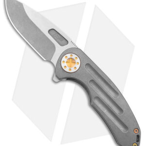 Curtiss Custom Knives F3 Medium Frame Lock Knife Ti/Gold (3.25" Two Tone)