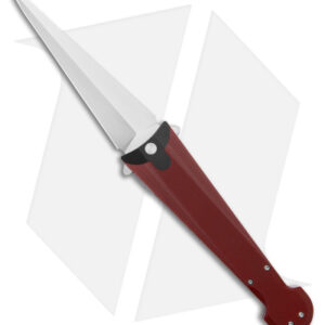 Daggerr Knives Cinquedea Liner Lock Knife Burgundy Aluminum (5.6" Satin D2)