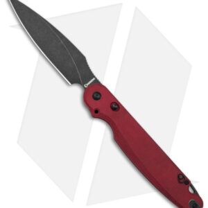 Daggerr Knives Parrot Liner Lock Knife Red Micarta (4.75" Black)