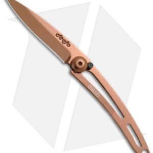 Deejo 15g Copper Ultra-Light Frame Lock Knife (2" Copper)