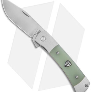 Finch Knives Model 1934 Frame Lock Knife Ghost Green G-10 (3" Satin)