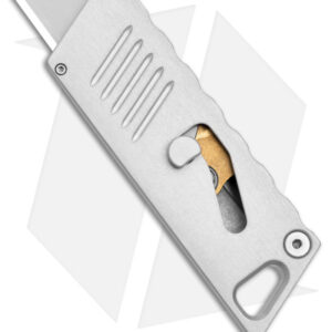 Focus Works Bob The Boxcutter Utility Knife Gray Raw Aluminum