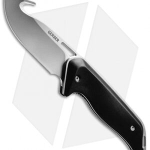 Gerber Moment Folding Gut Hook Knife Black (3.5" Bead Blast)
