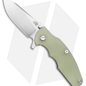 Hinderer Knives Jurassic Frame Lock Knife Translucent Green G-10 (3.25" SW)