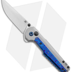 Kansept Willumsen EDC Tac Button Lock Knife Titanium/Timascus (3.25" Satin)