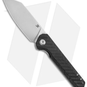 Kansept Knives Bulldozer Liner Lock Knife Twill CF (3.5" Satin S35VN) K1028C2