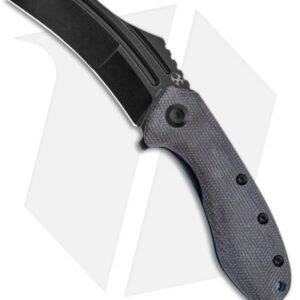 Kansept Knives KTC3 Hawkbill Liner Lock Knife Black Micarta (3" Black) T1031B1