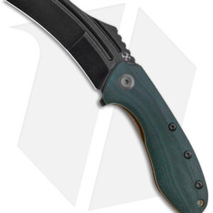 Kansept Knives KTC3 Hawkbill Liner Lock Knife Green G-10 (3" Black) T1031A2
