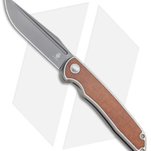 Kizer Nick Swan Matanzas Frame Lock Knife Ti/Micarta Drop Point (3.5" Gray)