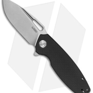 Kubey Tityus Liner Lock Knife Black G-10 (3.3" Stonewash)