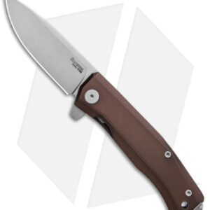 LionSteel Myto Flipper Frame Lock Knife M390 Steel Brown Aluminum (3.3" SW)