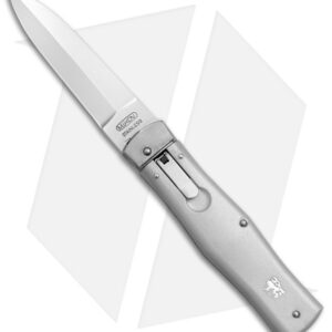 Mikov 241 Predator Lever Lock Automatic Knife Silver ABS (3.75" Polish 420)