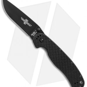 Ontario RAT Model 1 Liner Lock Knife G-10/CF (3.6" AUS-8 Black) 8887CF