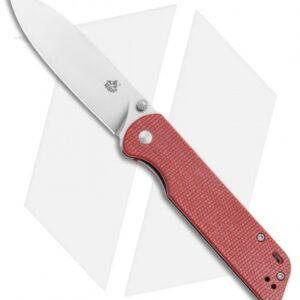 QSP Parrot Liner Lock Knife Red Linen Micarta (3.25" Satin)