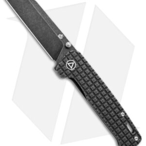 QSP Penguin Frame Lock Knife Black Ti Fragtanium (3.1" Black Stonewash)