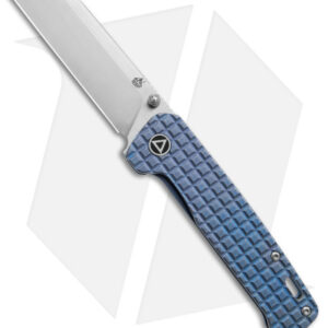 QSP Penguin Frame Lock Knife Blue Ti Fragtanium (3.1" Stonewash)