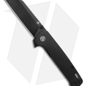 QSP Penguin Plus Frame Lock Knife Black Titanium (3.38" BW)