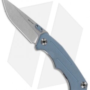 Real Steel Crusader Frame Lock Knife Blue G-10 (3.75" Stonewash) RS7442