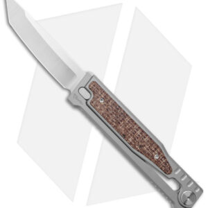Reate EXO Tanto Gravity Knife Titanium/Burlap Micarta (3.75" Satin)