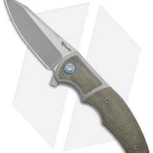Reate Kirby Lambert Mini Crossroads Knife OD Green Micarta (3.3" Satin M390)