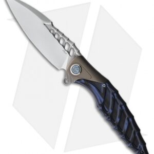 Rike Knife Thor7 Liner Lock Knife Integral Blue Titanium/G-10 (3.5" 154CM)