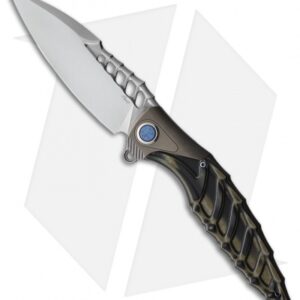 Rike Knife Thor7 Liner Lock Knife Integral Green Titanium/G-10 (3.5" 154CM)