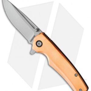 Rough Ryder Copper Drop Point Flipper Liner Lock Knife Copper (3.75" Satin)