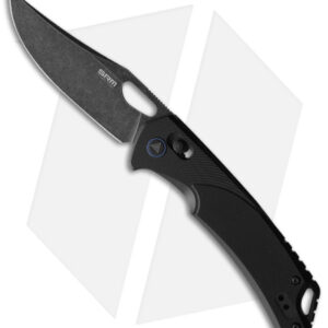 SRM Knives Ambi Lock Knife Black G-10 (3.5" Black Stonewash) 9201