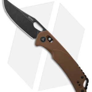 SRM Knives Ambi Lock Knife Tan G-10 (3.5" Black Stonewash) 9201-GW