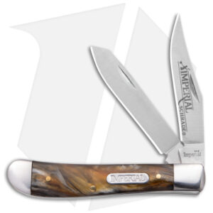 Schrade Imperial Trapper Knife 3.5" Amber Swirl IMP15T