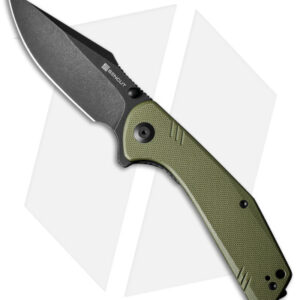 SENCUT Actium Liner Lock Knife OD Green G-10 (3.5" Black SW) SA02E