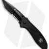 Smith & Wesson Tanto Liner Lock Folding Knife Black (3.5" Black Serr) 1084310