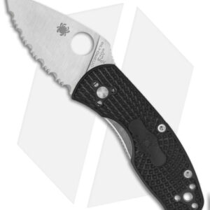 Spyderco Ambitious Lightweight Liner Lock Knife Black (2.25" Satin Serr) C148SBK
