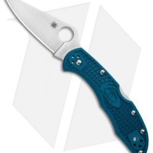 Spyderco Delica 4 Knife Flat-Ground Blue FRN (2.88" Satin K390) C11FPK390