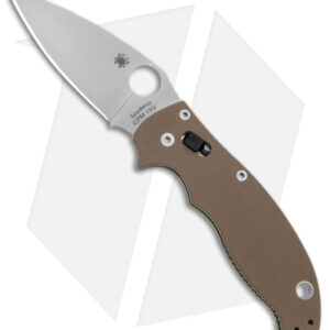 Spyderco Manix 2 Pocket Knife Sprint Run Brown G-10 (3.4" CPM 15V) C101GPBN15V2