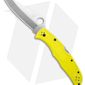 Spyderco Pacific Salt 2 Lockback Knife Yellow FRN (3.4" Satin H2) C91PYL2