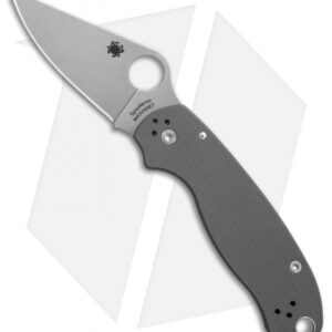 Spyderco Para 3 Knife Dark Gray G-10 (3" Stonewash Maxamet) C223GPDGY