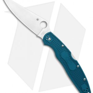 Spyderco Police 4 Lightweight Blue FRN Knife (4.3" Satin K390) C07FP4K390