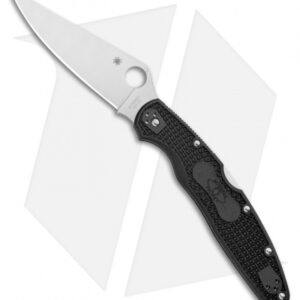 Spyderco Police 4 Lightweight Lockback Knife Black FRN (4.3" Satin) C07PBK4