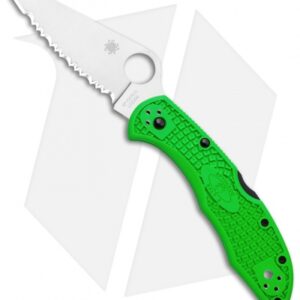 Spyderco Salt 2 Lightweight Lockback Knife Green (3" Serr) C88FSGR2