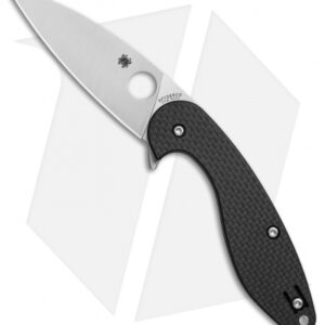 Spyderco Sliverax Compression Lock Knife CF/G-10 Laminate (3.5" Satin) C228CFP