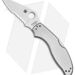 Spyderco UpTern Lock Back Knife Stainless Steel (2.9" Satin Serrated)