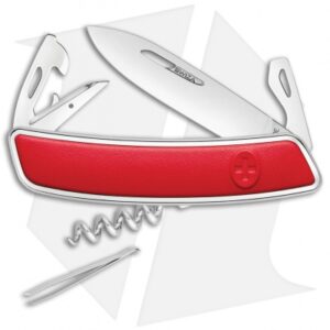 Swiza D03 Swiss Pocket Knife Red Leather (3" Mirror)