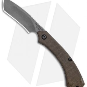 TOPS Knives Tac-Raze 4 Folding Knife Green Micarta (3.25" Gray) TRAZ-04