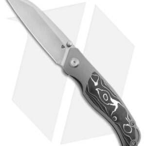 TuyaKnife Envy V4 Frame Lock Knife Titanium/CF Aluminum (3.25" Satin)