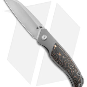TuyaKnife Envy V4 Frame Lock Knife Titanium/CF Copper (3.25" Satin)