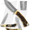 Uncle Henry 3pc. Fixed/Folder Combo w/ Shot Glass Gift Set